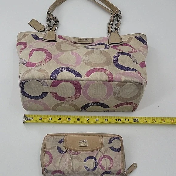 Coach Multicolor Signature Tote and Wallet Set - Picture 16 of 16